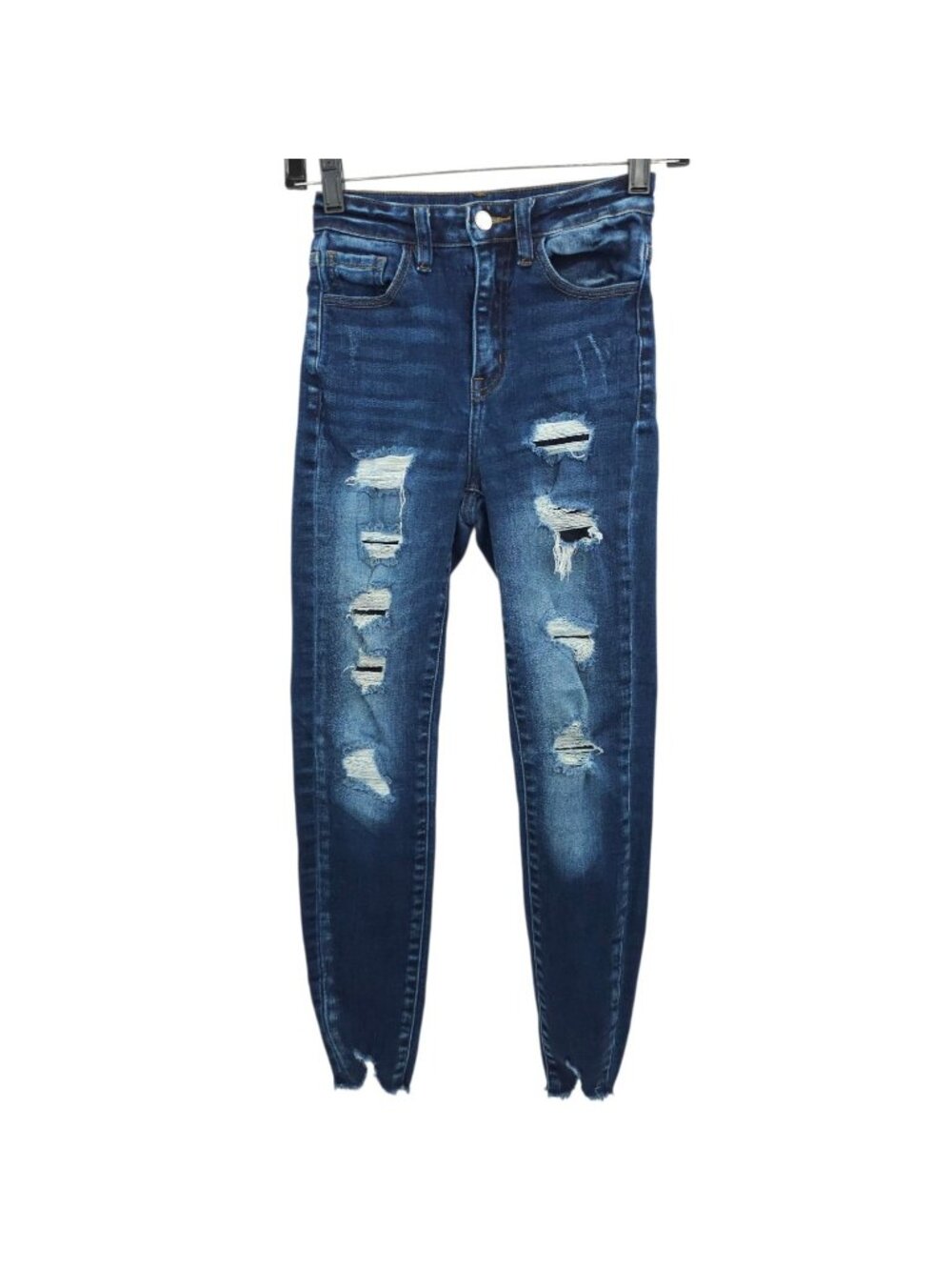 KanCan Distressed Jeans Size 23 Ultra High Rise Ankle Skinny Grunge Indie Denim